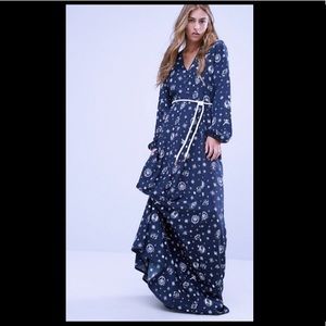 Gigi hadid x Tommy Hilfiger tie waist boho maxi